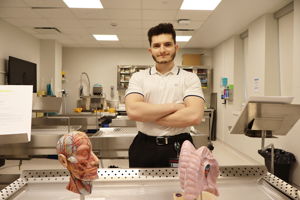Abd Alfatah Alras is a second-year medical student at USask's Regina campus. Photo by Aisling Gamble
