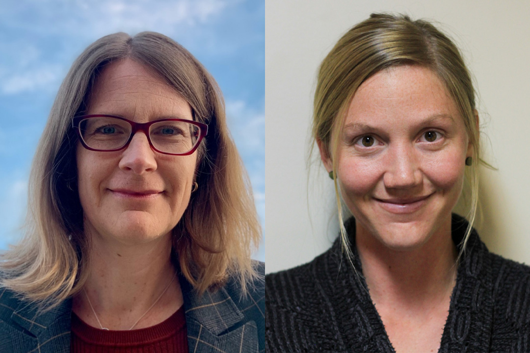 USask MS researchers, physiatrist Dr. Katherine Knox (MD) and physiotherapist Dr. Sarah Donkers (PhD). (Photo: Submitted)