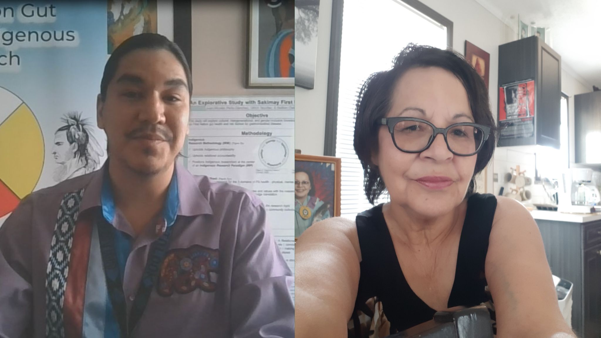 Pictured: IAW award winners Nathan Oakes (left) and Doris Wesaquate (right)