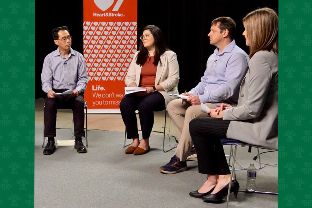 From left: Dr. Changting Xiao (PhD), Dr. Michelle Collins (PhD), Dr. Scott Widenmaier (PhD) and Carolyn Cyr. (Photo: Terry Allington)