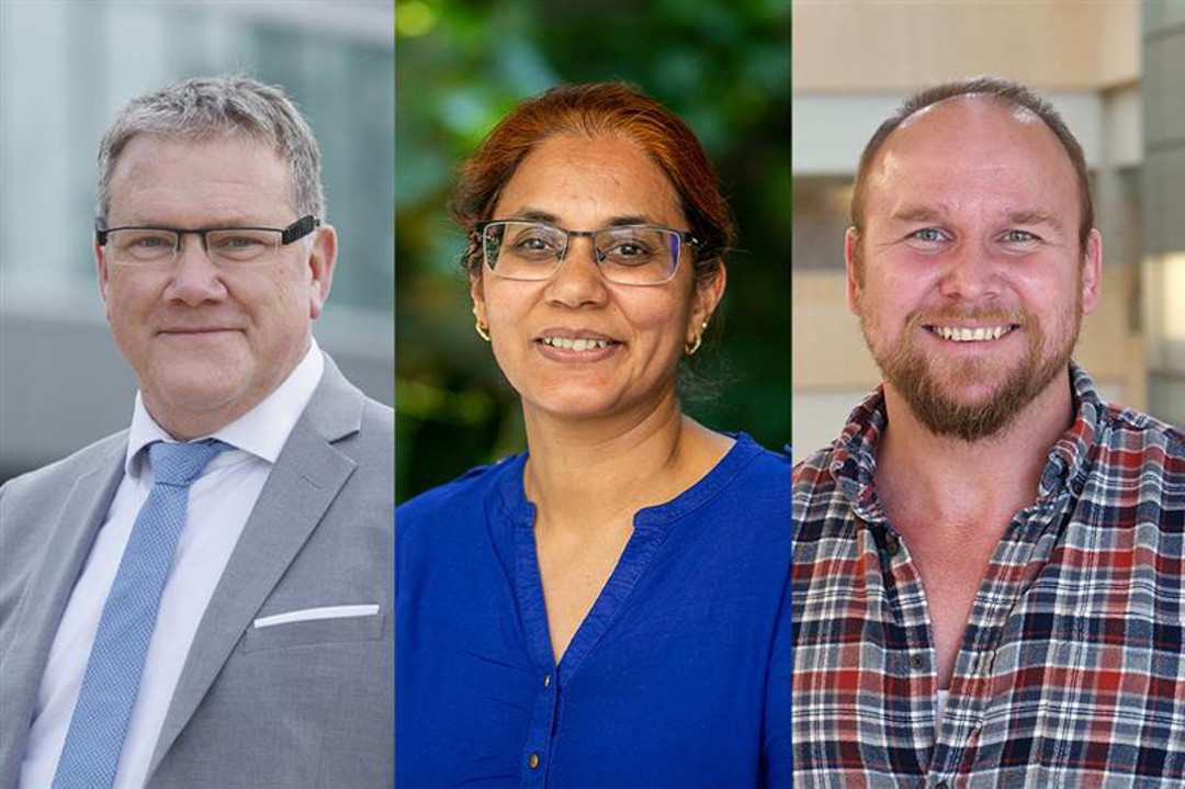 Dr. Volker Gerdts (DVM, PhD), Dr. Gurpreet Aulakh (PhD), and Dr. Peter Pioli (PhD). (Photos: Submitted)