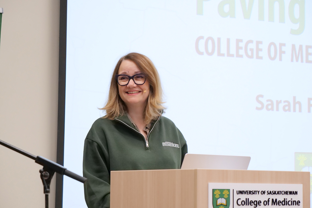 Dean Sarah Forgie at the strategic plan launch event in Saskatoon. (Photo: submitted)